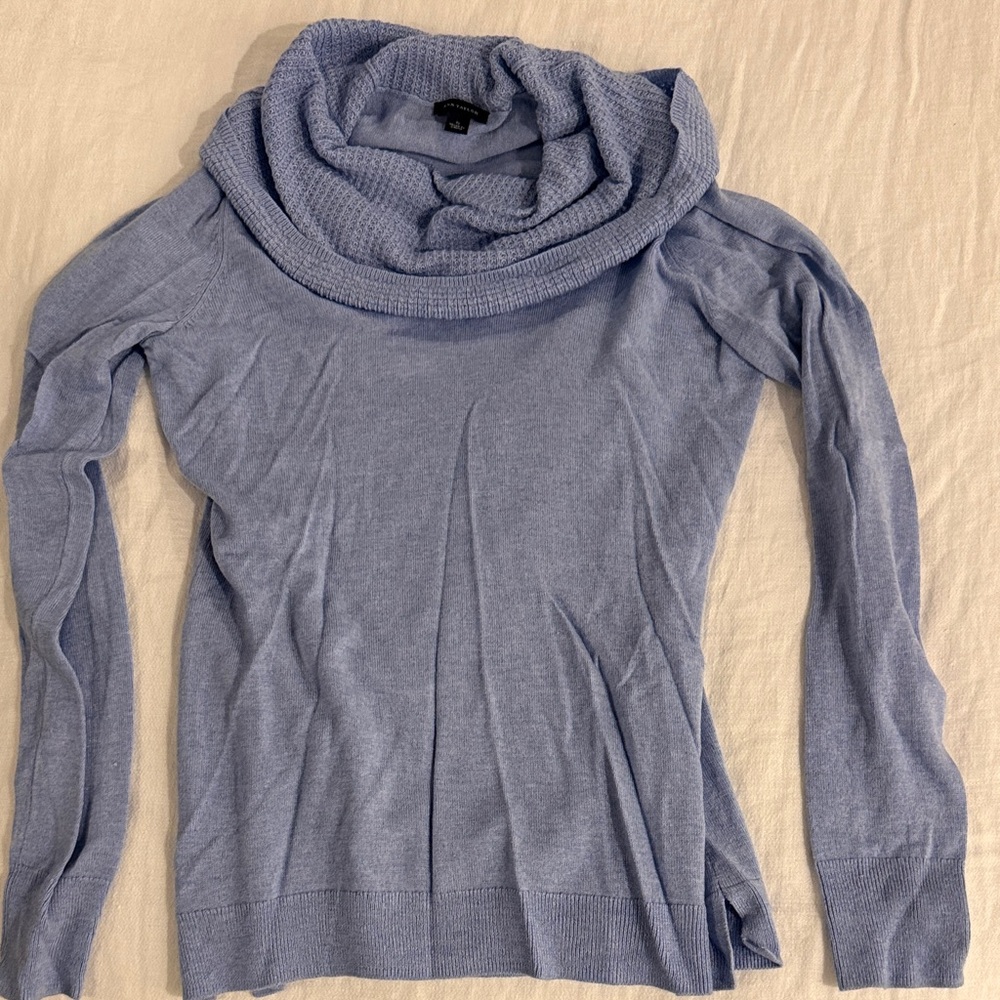 Ann Taylor Light Blue Cowl Neck Sweater
